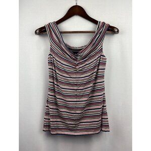 Women’s Bailey/44 Large Off the Shoulder Red, White, Blue, & Black Striped Shirt